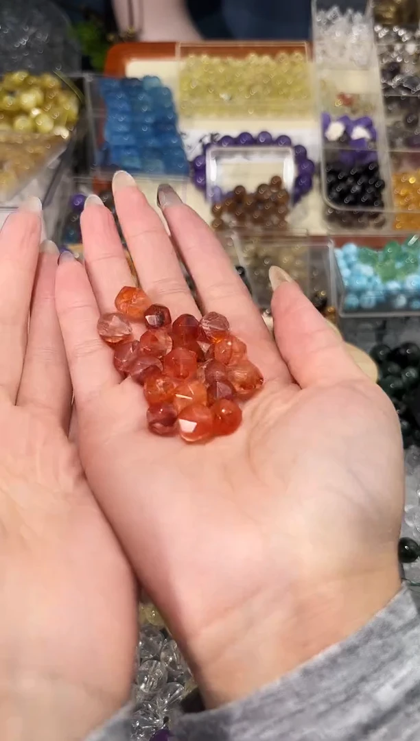 【闪购商品】水晶手串未镶嵌胶花随行切面珠一个卡约9