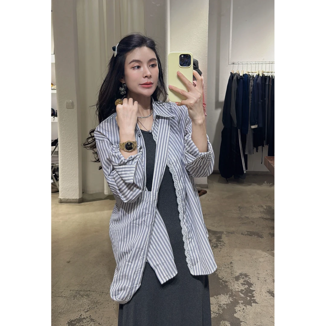 娜一家 2025夏季新款挎包连衣裙衬衫三件套