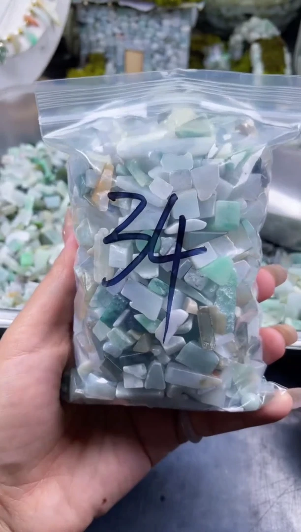 翡翠散珠天然翡翠迷你号500克34