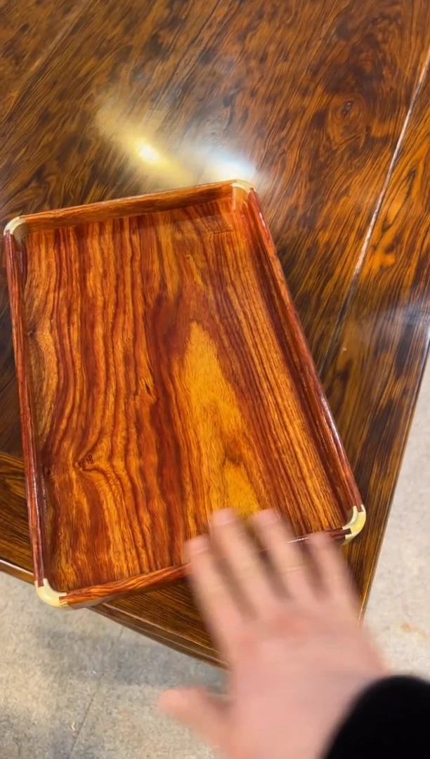 【闪购商品】花梨木类木雕茶盘