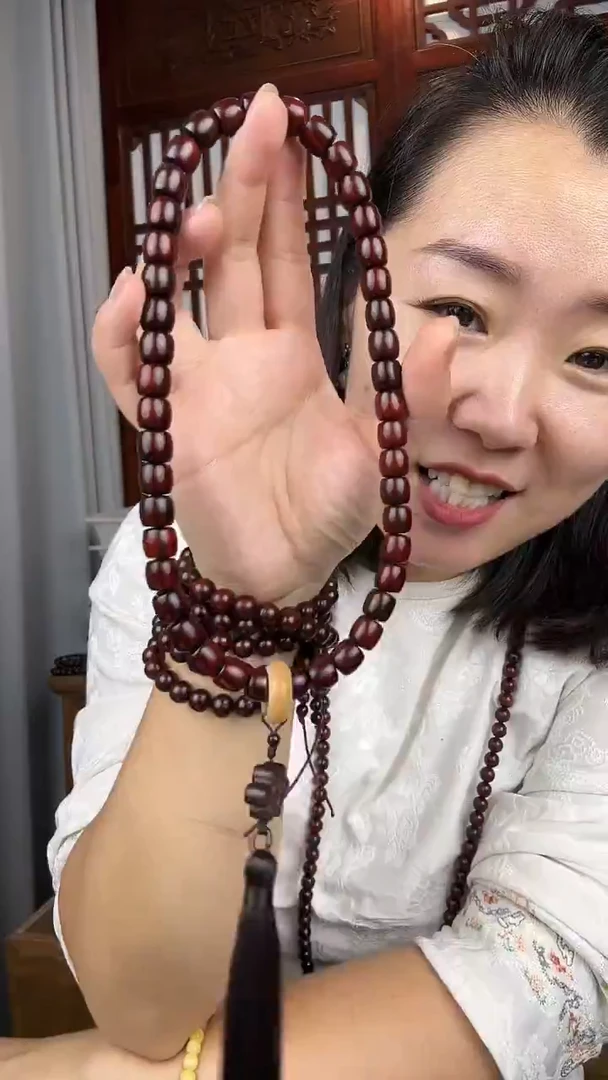 檀香紫檀（小叶紫檀）小叶紫檀卡0910桶珠手持