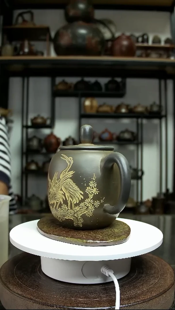 松鹤延年 一粒珠 200毫升左右 柴烧窑变色