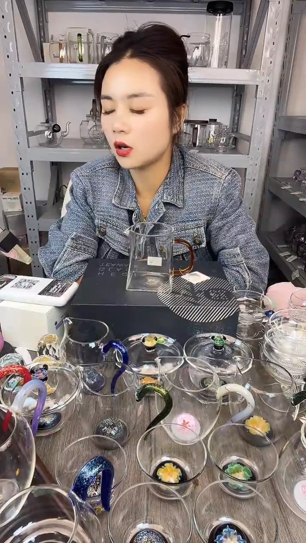 手工艺品玻璃禾器 瀚然公道杯 琥珀色