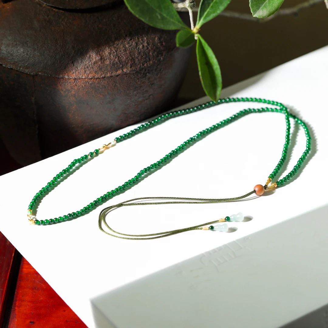 【意婵】《长歌》高品质危地马拉玻璃体绿翡翠万能链18k金-907400挪