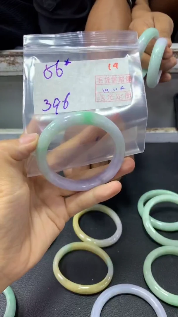 未镶嵌手镯定制翡翠未镶嵌定制翡翠19毛货需精细抛光定+396