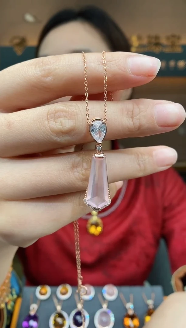 【闪购商品】芙蓉石吊坠银S925镶嵌芙蓉石吊坠