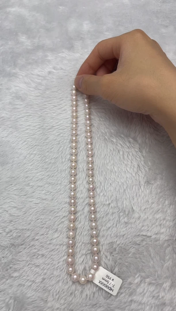 项链银S925镶嵌海水珍珠AK7-7.5mm