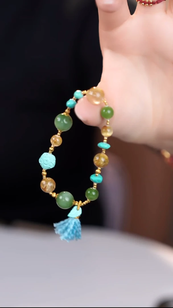 18K金镶嵌手链水晶@