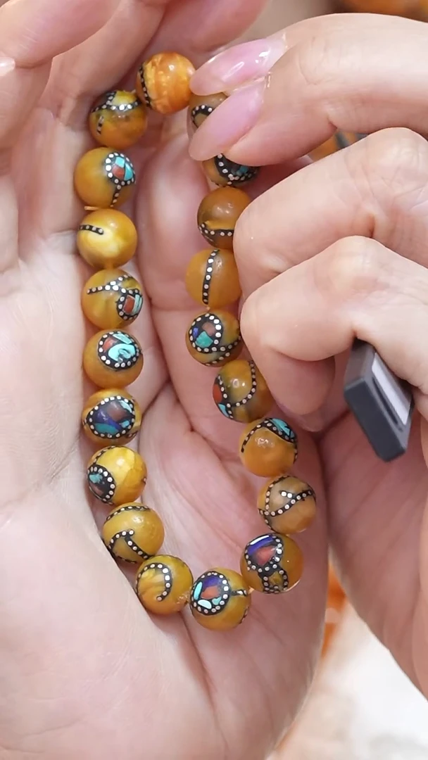 蜜蜡颈饰未镶嵌4783天然蜜蜡珠宝奇石云端妖孽全部保真