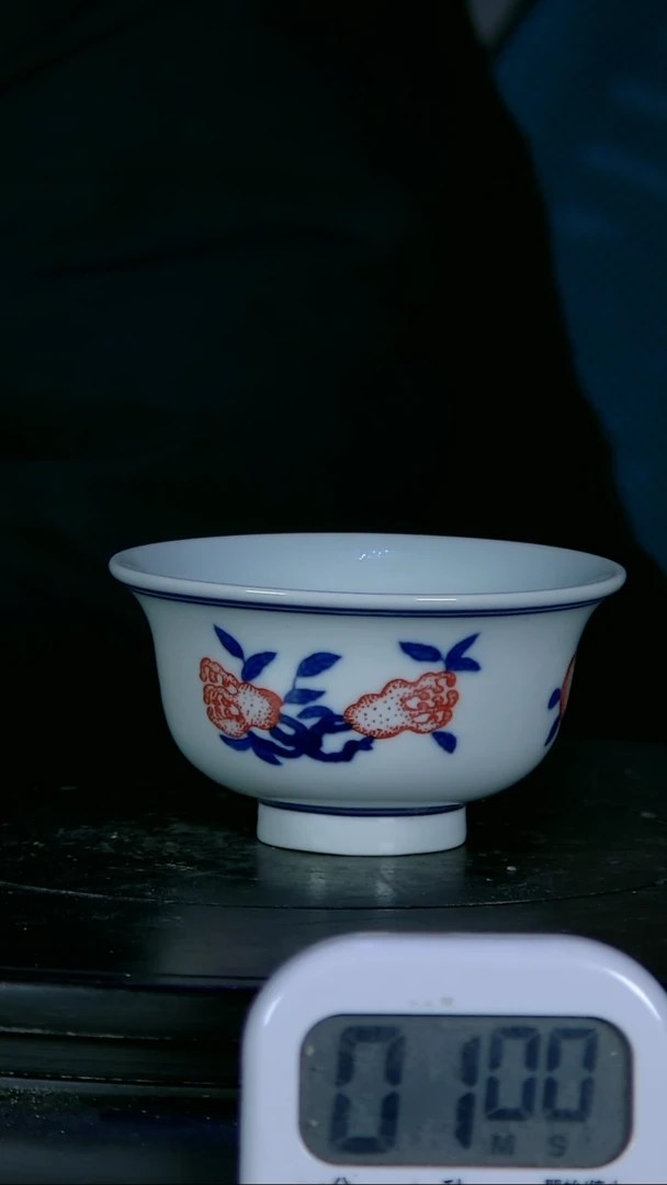 【闪购商品】杯青花精绘三多图杯