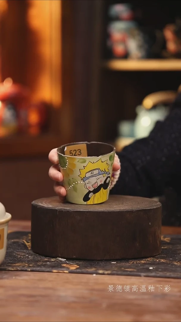 陶瓷景德镇高温釉下手绘陶瓷@L523@