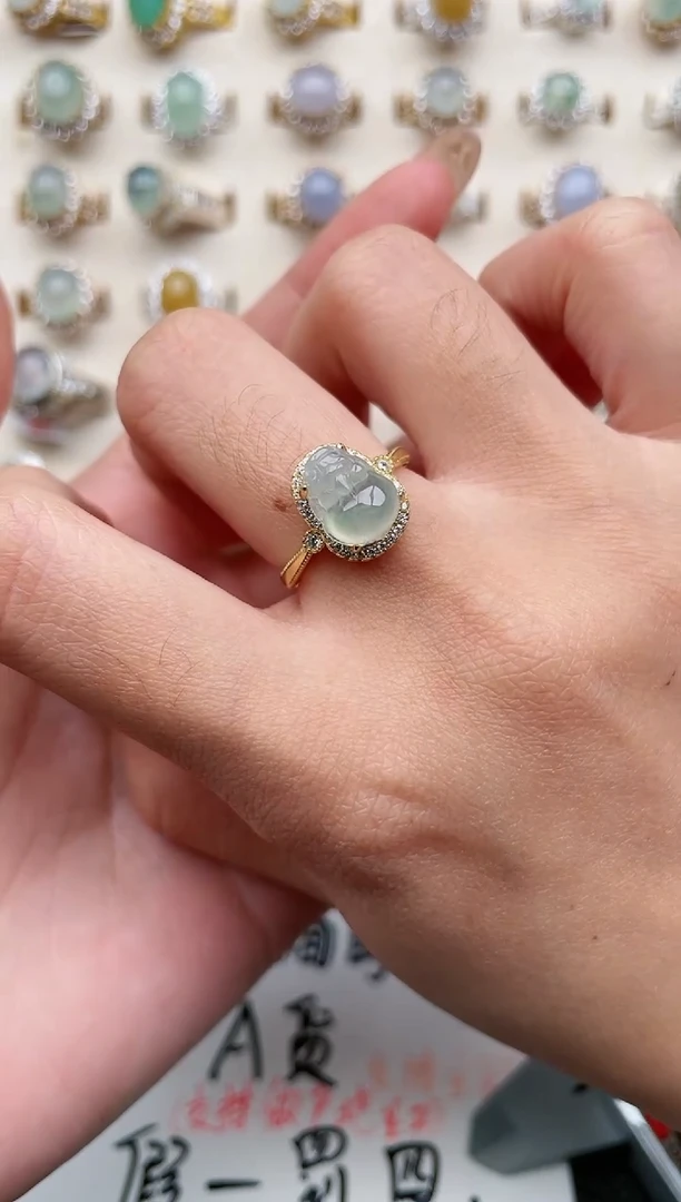 【闪购商品】翡翠戒指银S925镶嵌1111