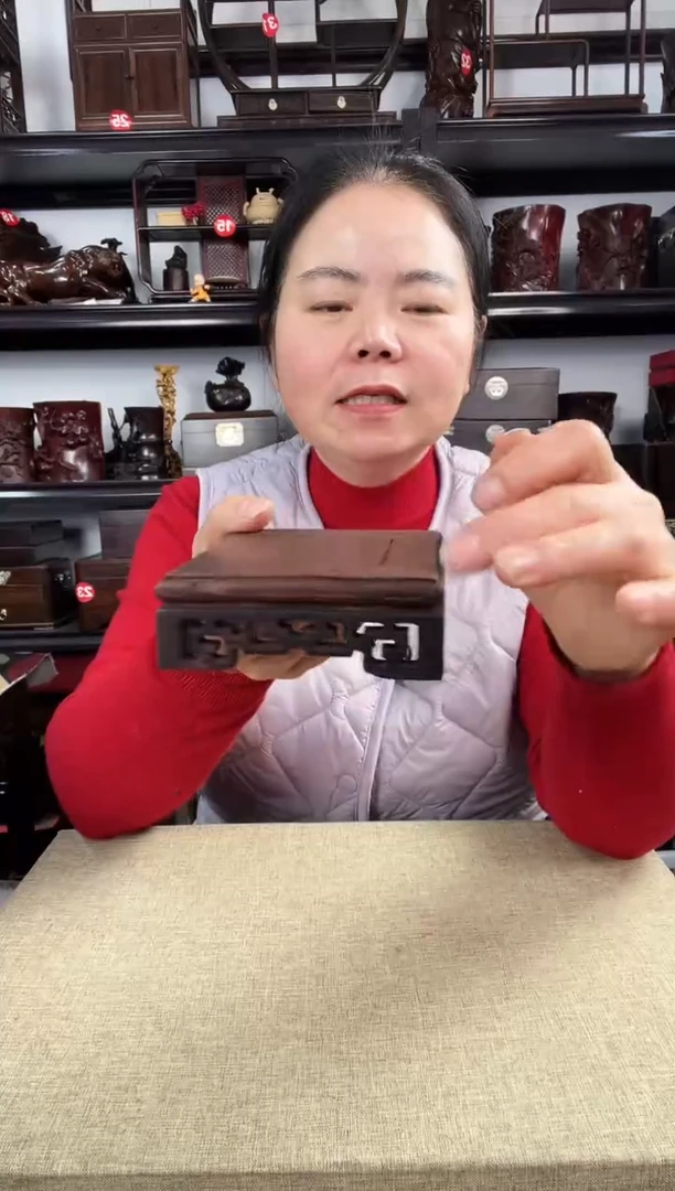 木鸡翅木正方老李红木工艺品