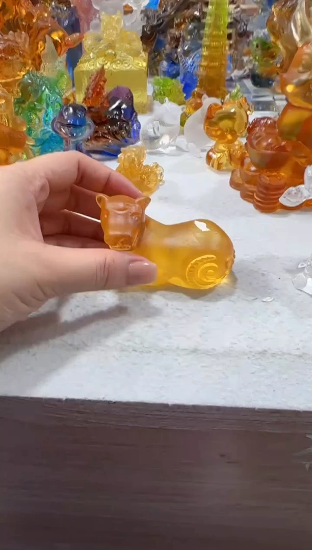 琉璃手工艺品963号小老虎微瑕·不退不换·介意勿拍