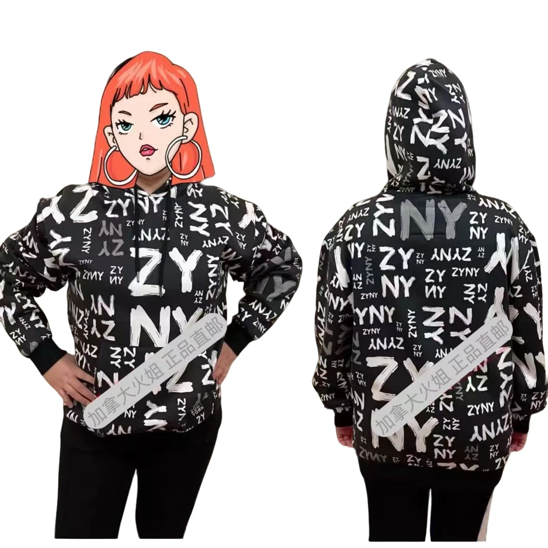 ZOO YORK潮牌 满标 连帽加绒女士卫衣