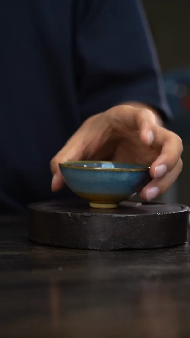 3柴房陶瓷柴烧新品普洱茶碗，因柴烧特性，每只都略有不同~
