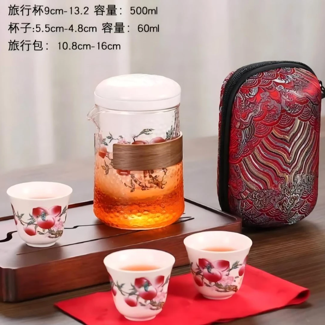 九桃茶水分离刺绣包B0939