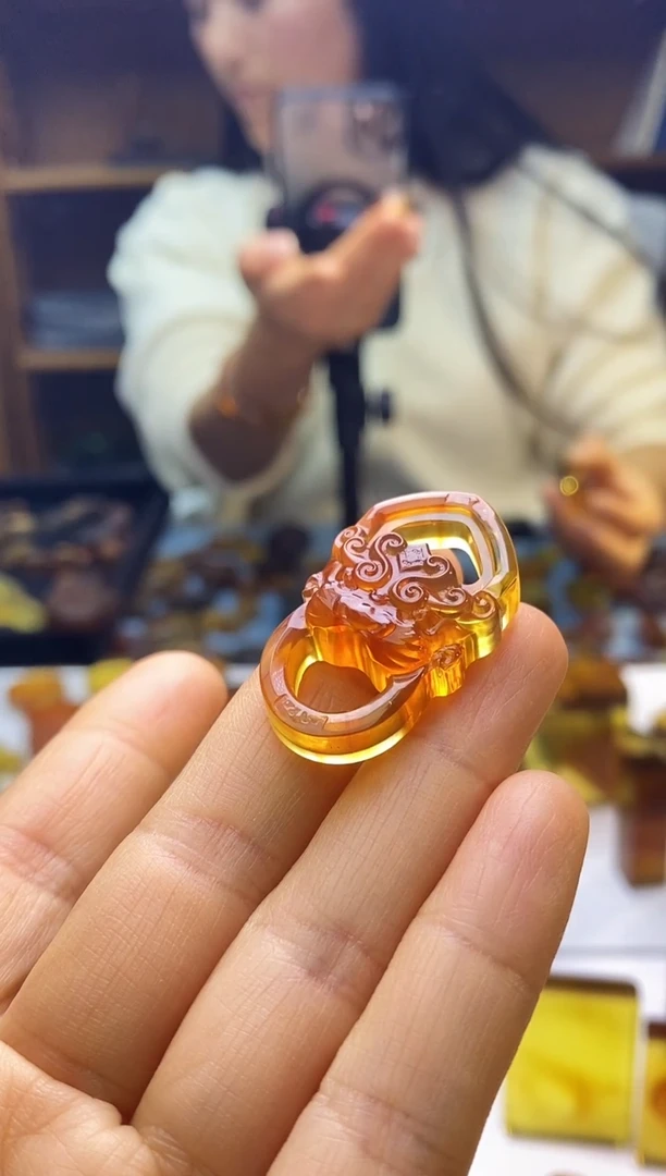 琥珀颈饰未镶嵌c*SN92-150（经书扣）