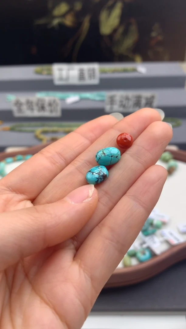 未镶嵌单珠南红玛瑙茜.B164