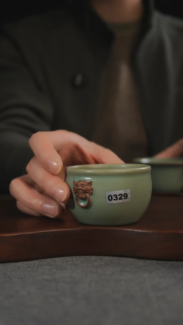 杯子瓷汝州原产地原矿仿古老釉q
