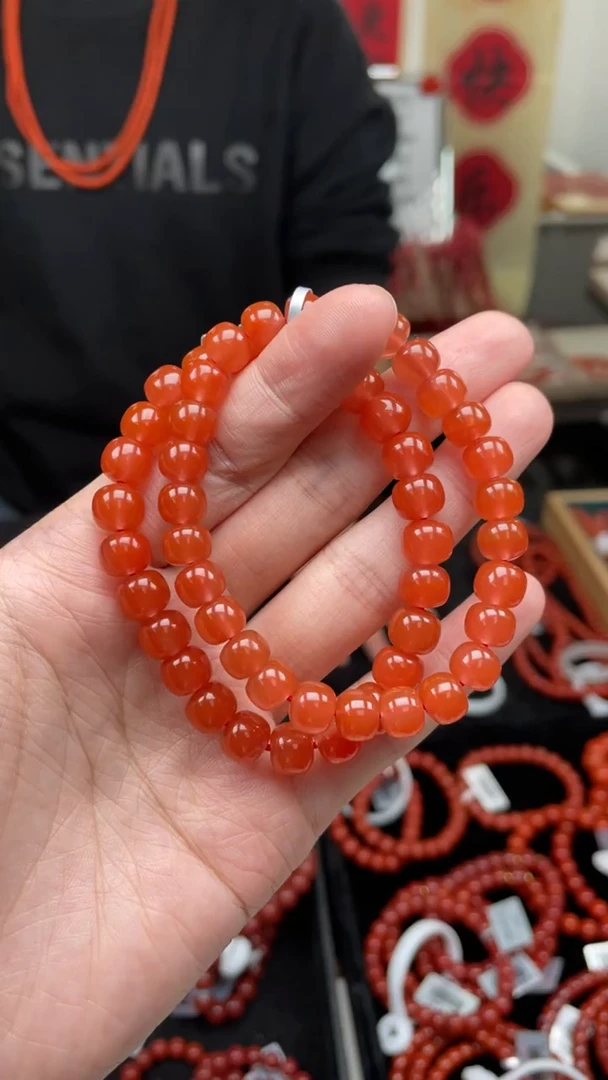 未镶嵌手串南红玛瑙8mm精工老型冰红多样性发一