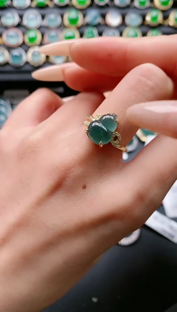 【闪购商品】翡翠戒指银S925镶嵌111111