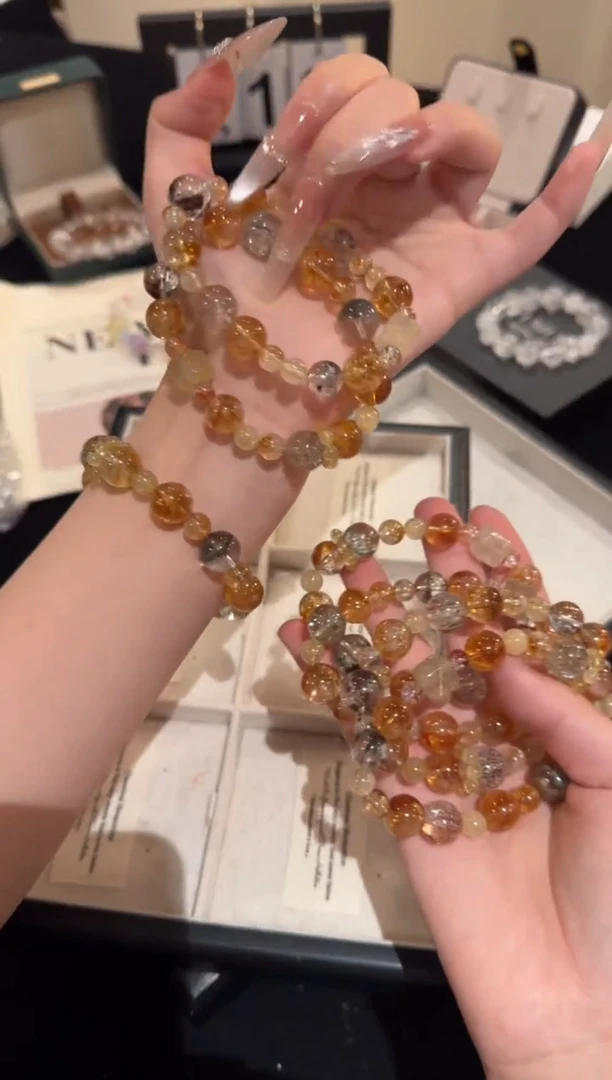 水晶手链合金黄塔晶多宝x2091