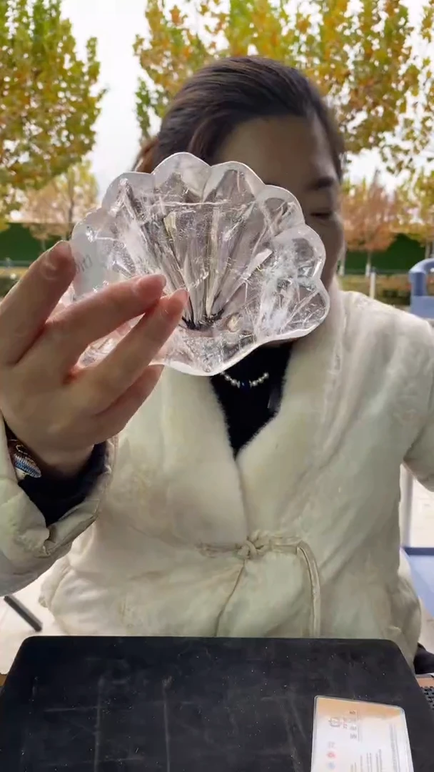 未镶嵌珠宝半成品水晶白水晶碗D143