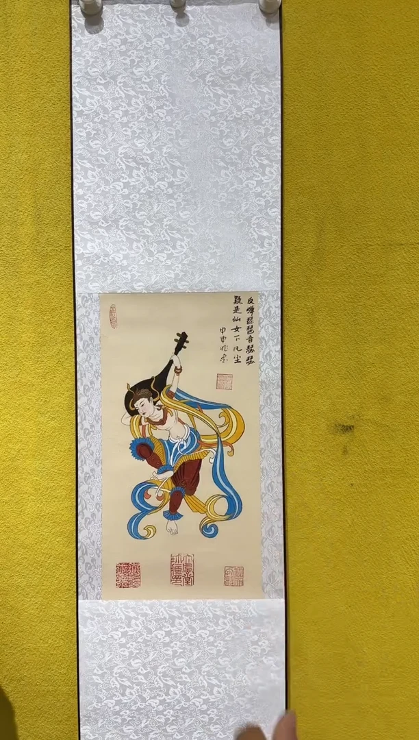 国画梁兆金/精品国画卷轴/人物