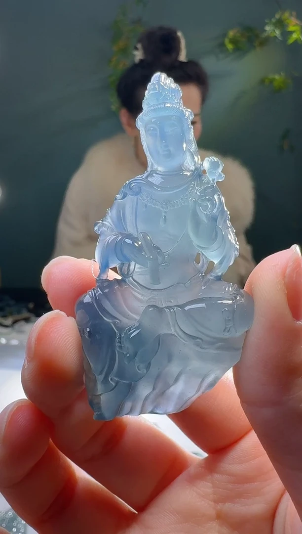 【闪购商品】翡翠颈饰未镶嵌天然A货翡翠观音