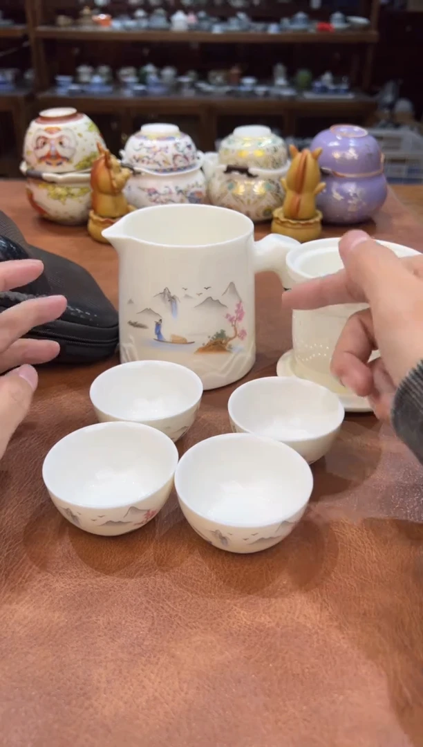 真的很便宜会开片的旅行茶具