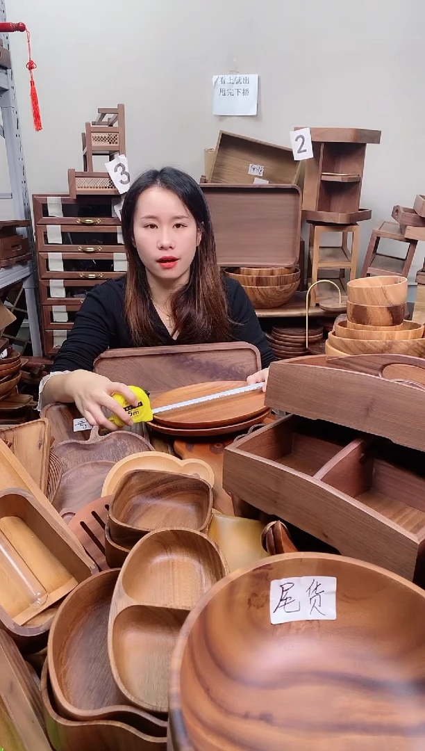 木 乌檀木圆盘25*2cm   A    直播间发