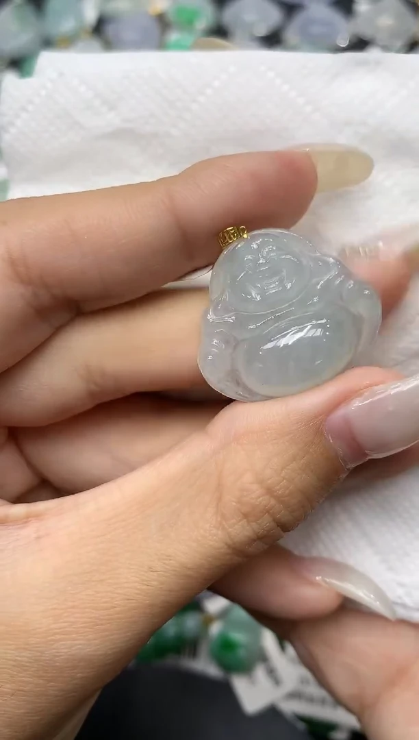 颈饰18K金镶嵌翡翠11111111111