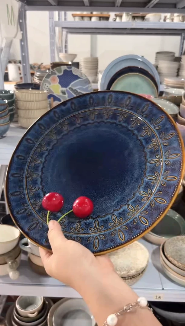 瓷片外贸尾货瑕疵满20包邮X C6D大盘