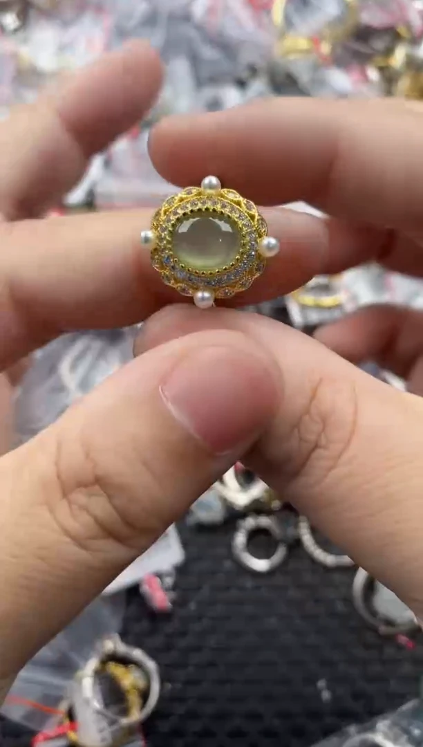 银S925镶嵌戒指翡翠555     4