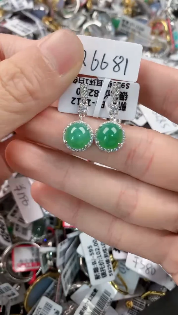 银S925镶嵌戒指翡翠999            5
