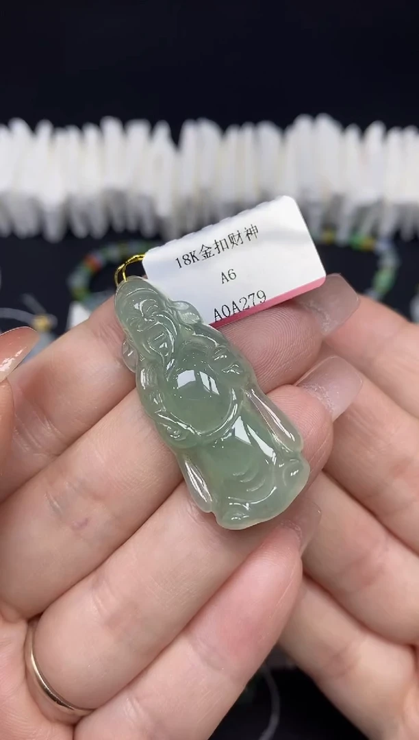 吊坠(不含链)未镶嵌翡翠财神@@A6