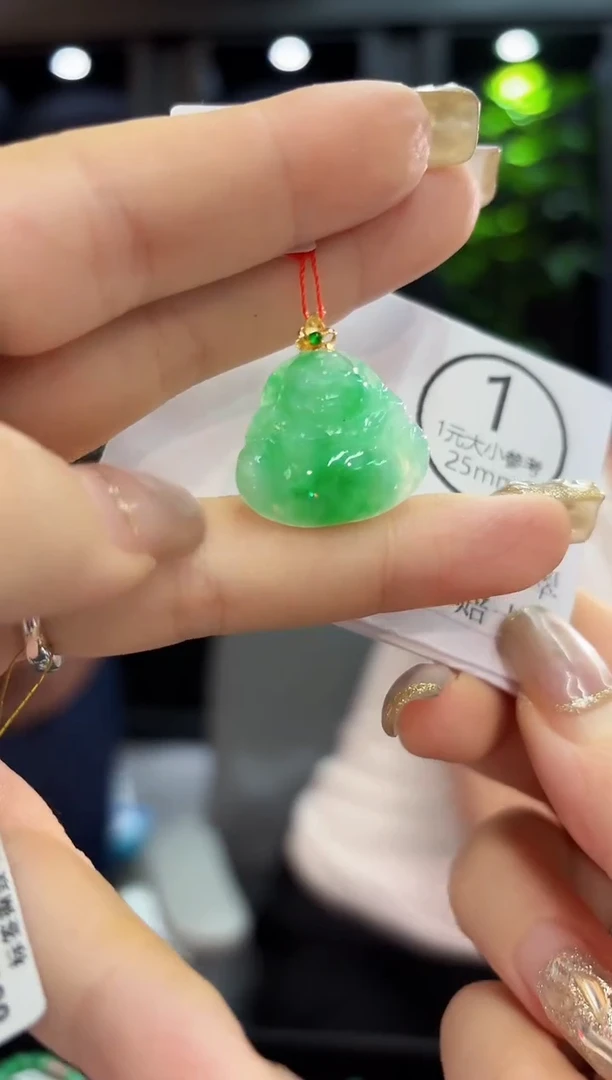 吊坠(不含链)18K金镶嵌翡翠 缅料A货/支持复检/一件