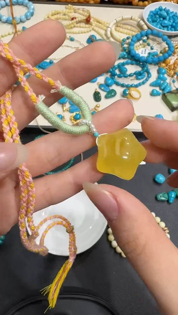 琥珀颈饰未镶嵌X0102-1195-214