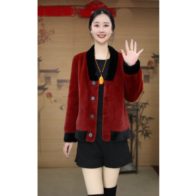 【‘九妹2】~短款外套显瘦气质秋冬款时尚25809