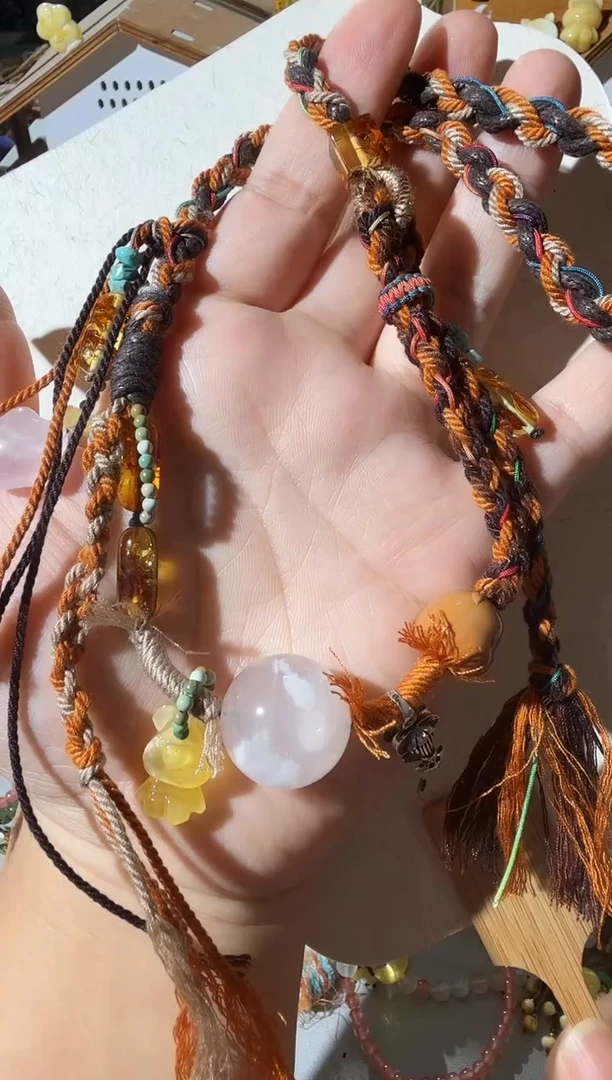 琥珀项链未镶嵌琥珀水晶项链多样性发货