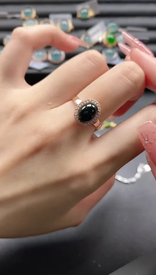 【闪购商品】翡翠戒指银S925镶嵌1111