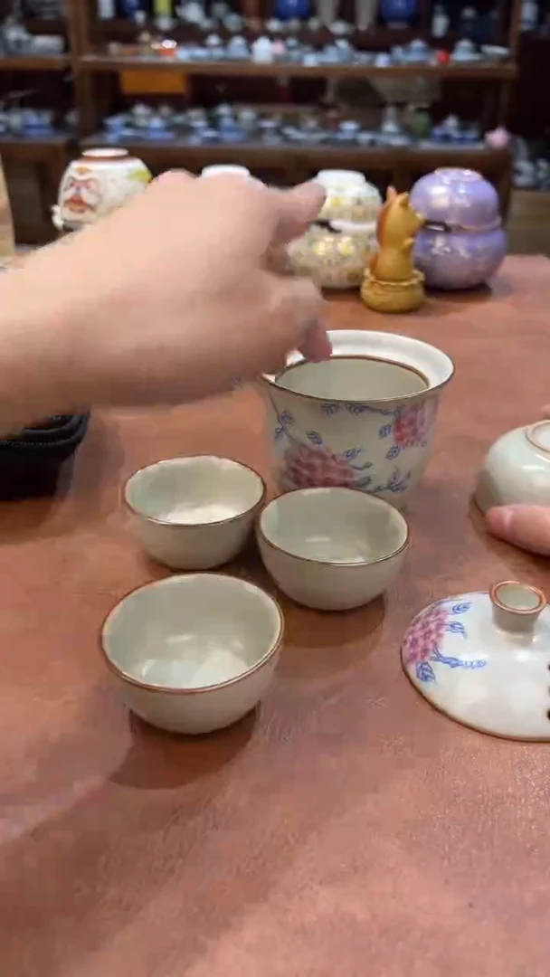 真的很便宜会开片的旅行茶具