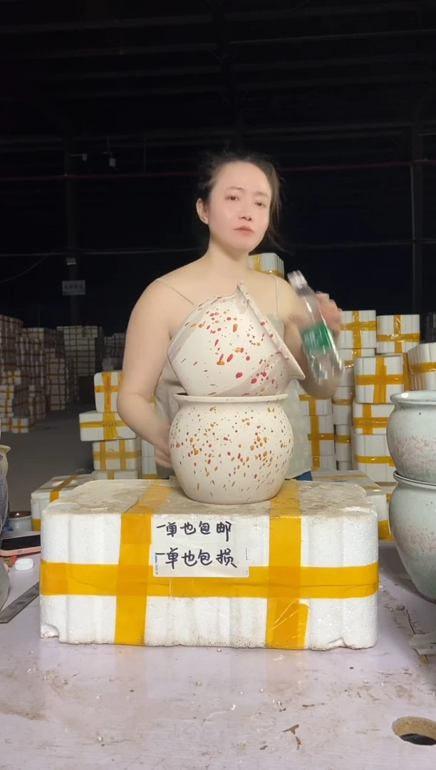 宜兴紫砂粗陶花盆18/16