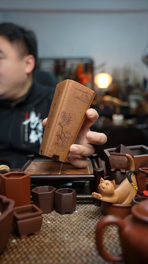 紫砂花盆長木軒精品紫砂