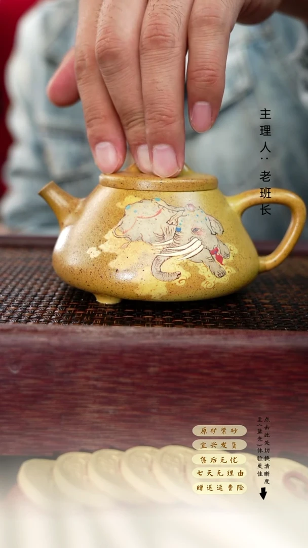 茶壶紫砂平盖石瓢