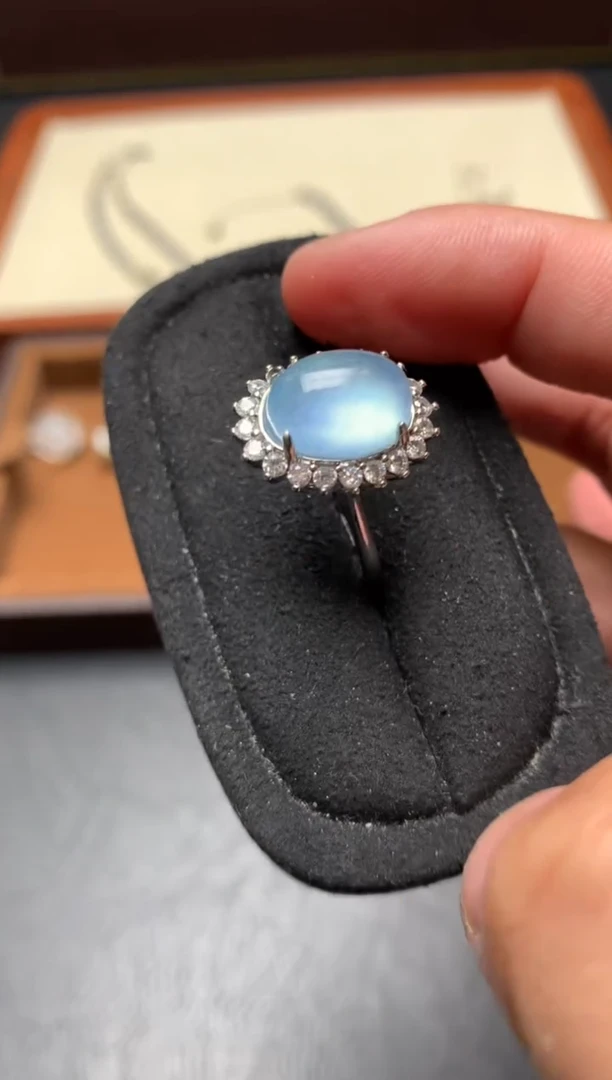 未镶嵌戒圈海蓝宝石F57【多样性发其一】