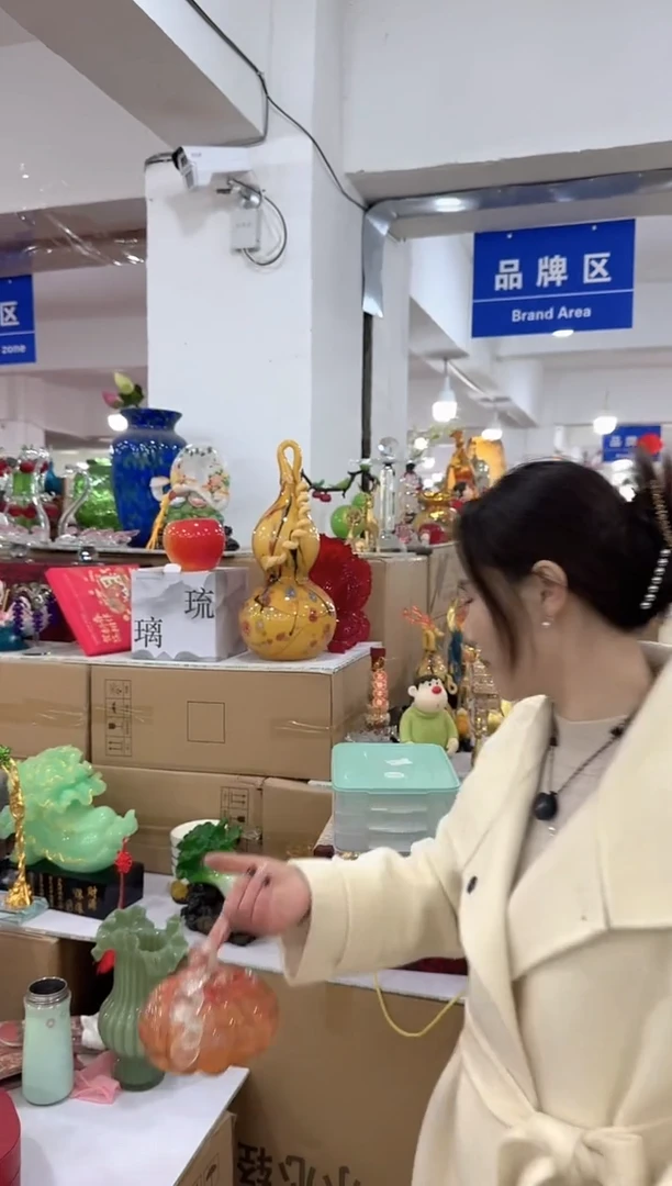 【闪购商品】无铅玻璃美全花器-z-早 小南瓜