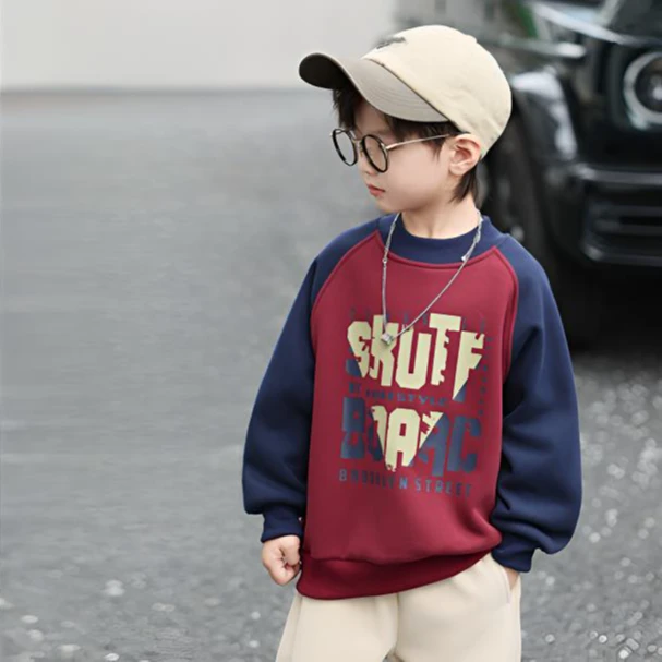 F8-1023御儿童秋冬加绒卫衣(YB10120)