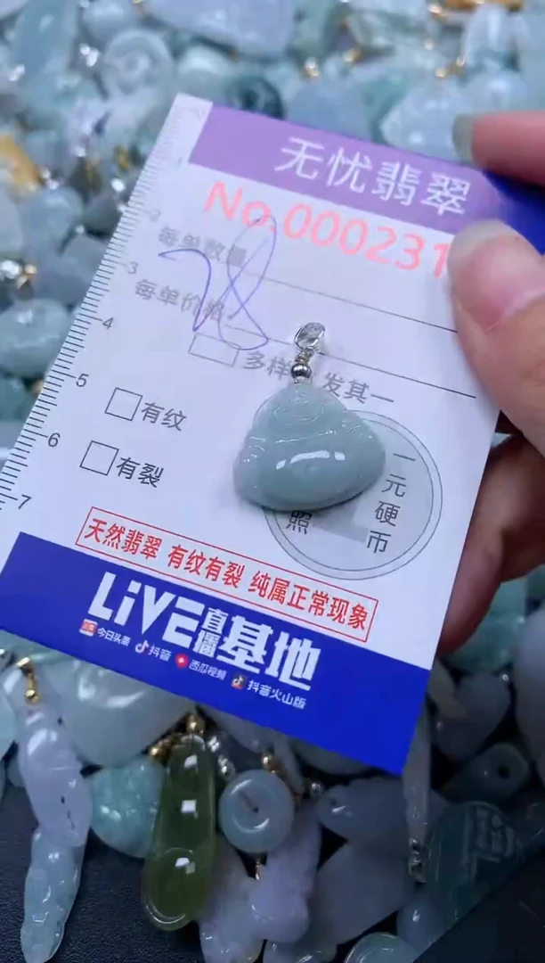 翡翠未镶嵌吊坠(不含链)2314